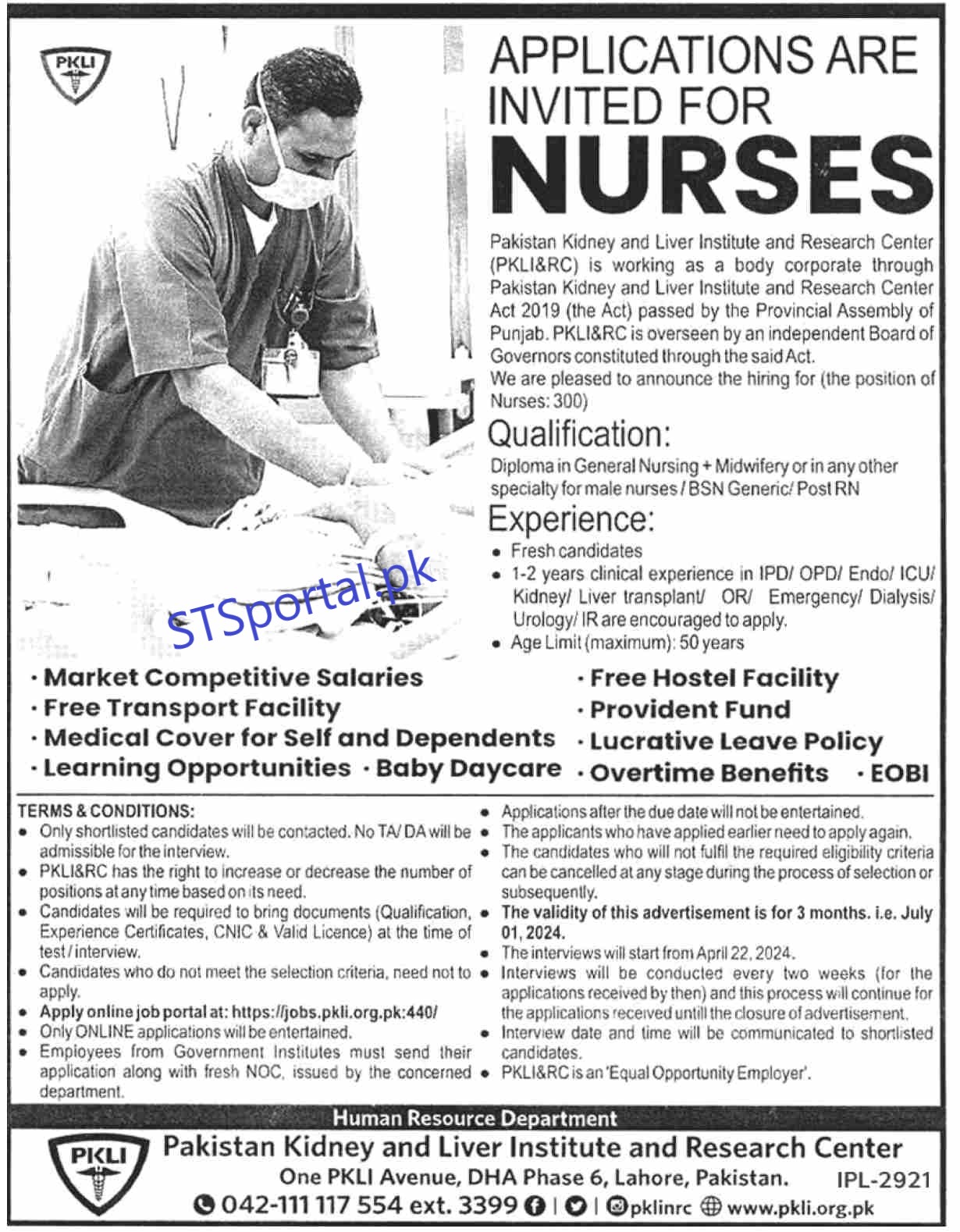 Pakistan Kidney And Liver Institute (PKLI) Jobs 2024 - STS JOB PORTAL